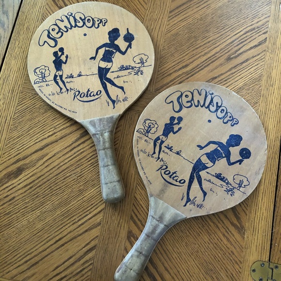 Vintage Other - Vintage Wooden BEACH PADDLES